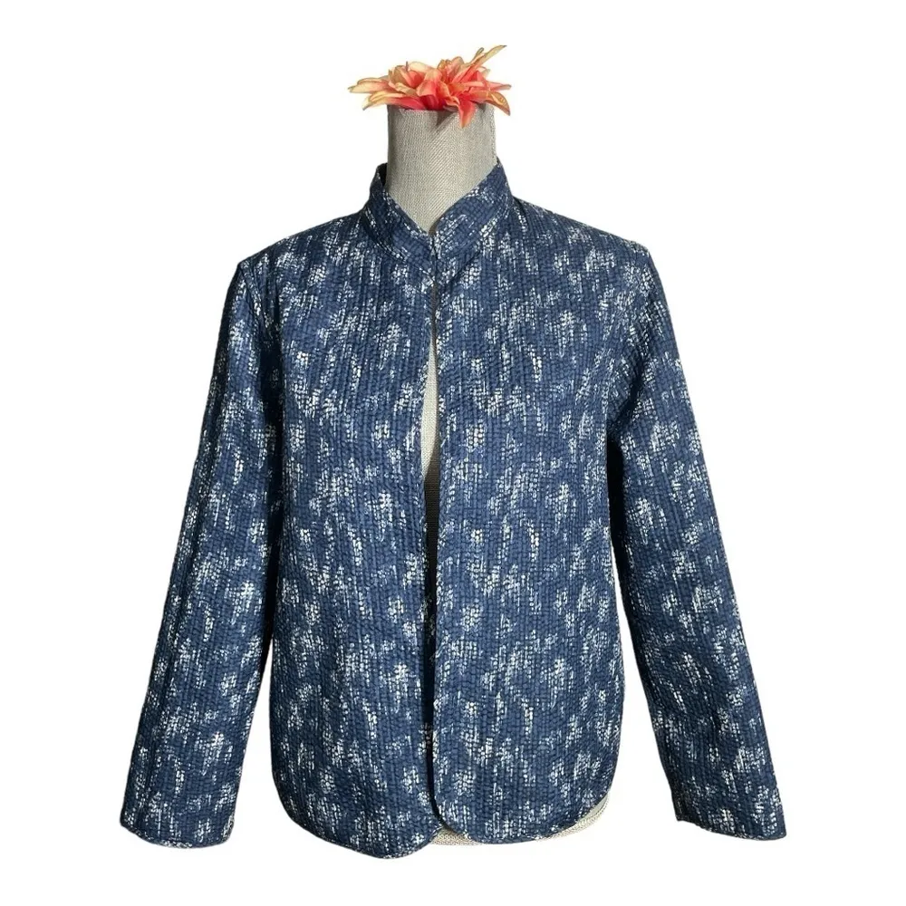VINTAGE | reversible Alfred Dunner tropical print quilted lightweight jacket - Image 8