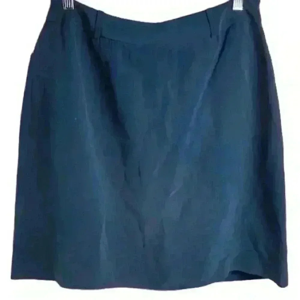 Jones New York Women's Blue Silk Pencil Skirt Size 10 Formal - Image 8