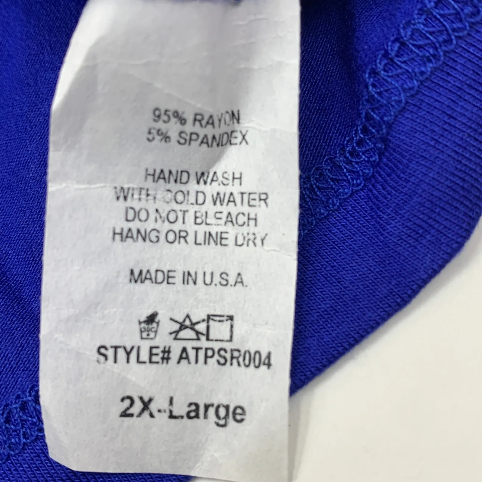 Amore All.F.Y Royal Blue Ruched Tank Top Stretch Plus Size 2X New Made‎ in USA - Image 4