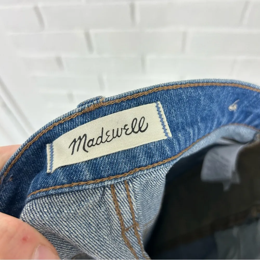 Madewell Classic Straight Jeans w/ Leopard Leg Stripe Size 26 - Image 3