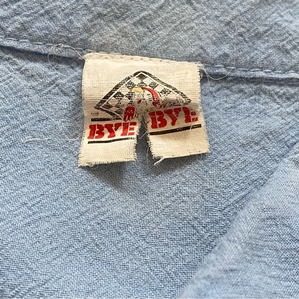 Vintage Cozumel Mexico Fish Blue Women’s Sleeveless Button Down Size Large - Image 4