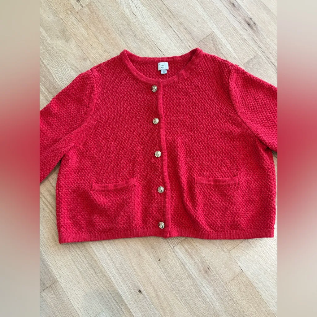 A New Day Red Knit Cardigan - Image 2
