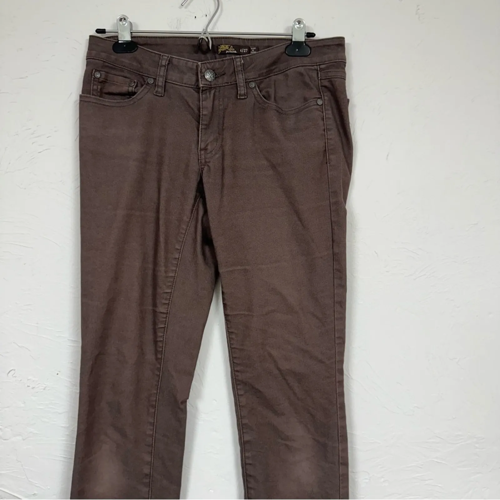 Prana Brown Low Rise Skinny Jeans Womens 4 Outdoors Hiking Casual Classic Pants - Image 9