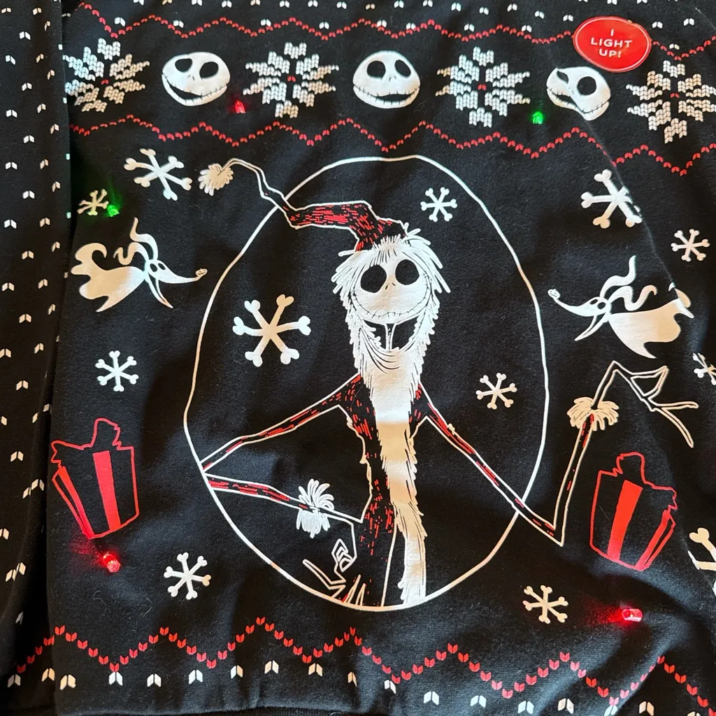 Size Small 4-6 Disney The Nightmare Before Christmas Jack Skellington Sweatshirt - Image 2