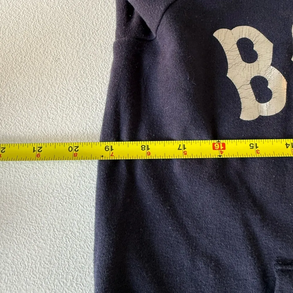 Pink Victorias Secret 5th & Ocean Boston Red Sox Hooded Bling Sequins Sweatshirt Blue Size L - Image 6