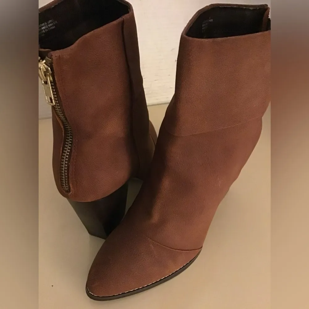 Kelsi Daggar chestnut brown leather boots US 9.5 - Image 2