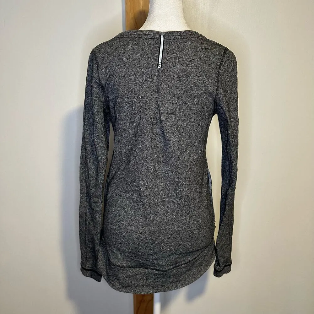 Lululemon Exhalation gray long sleeve pullover top size 2 - Image 5