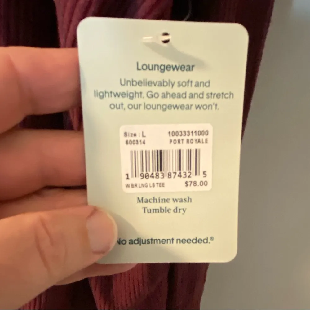 Tommy John Brushed Ribbed 2 piece lounge set size medium in port Royal NWT Red - Image 5