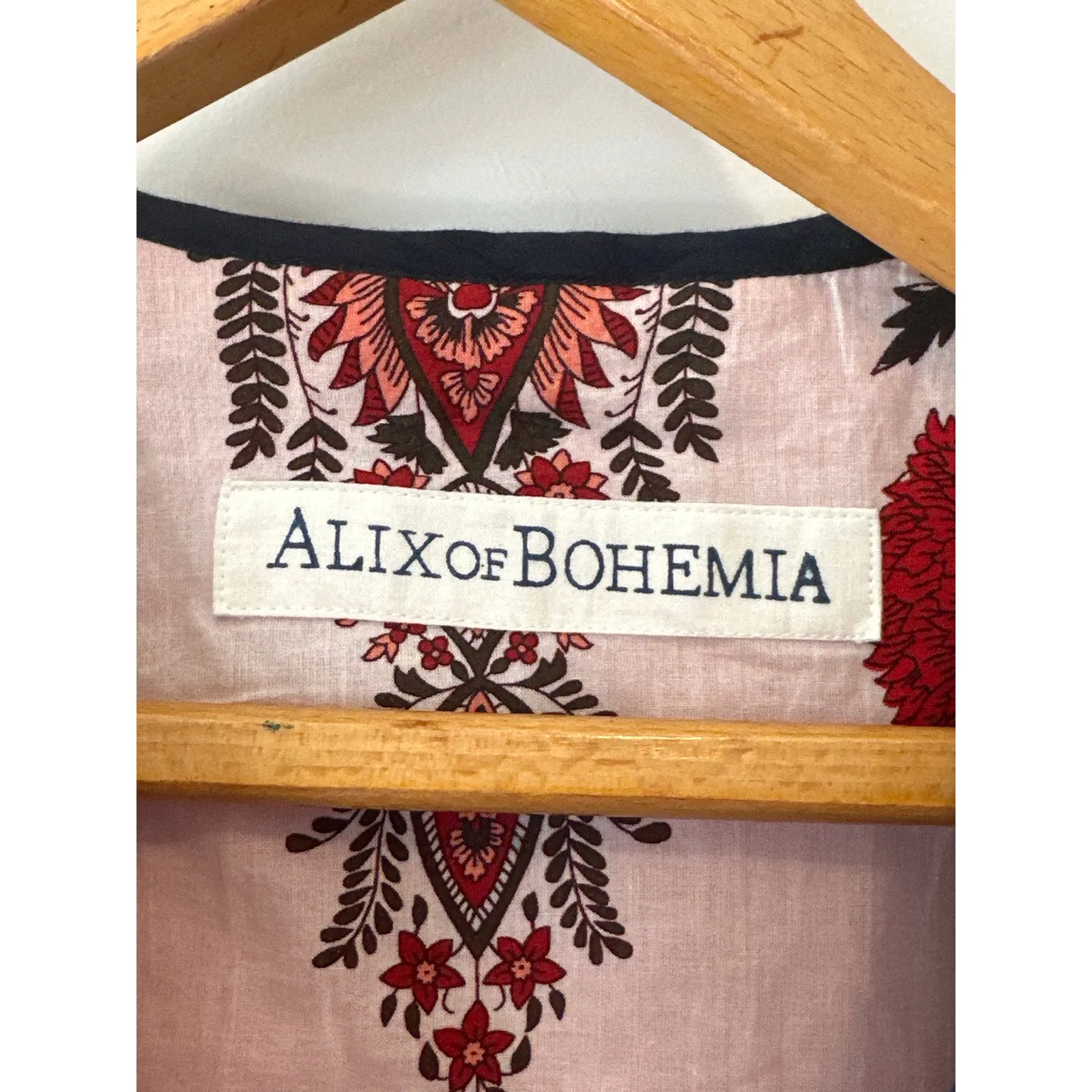 Alix of Bohemia Marilou Orange Braided Trim Cotton Jacket Sz S Boho Chic - Image 5