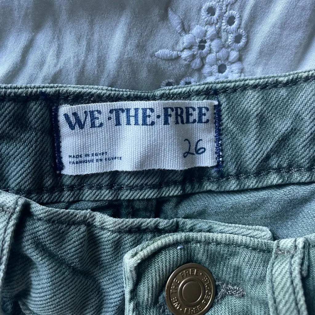 We The Free Olive Jean Shorts - Image 3