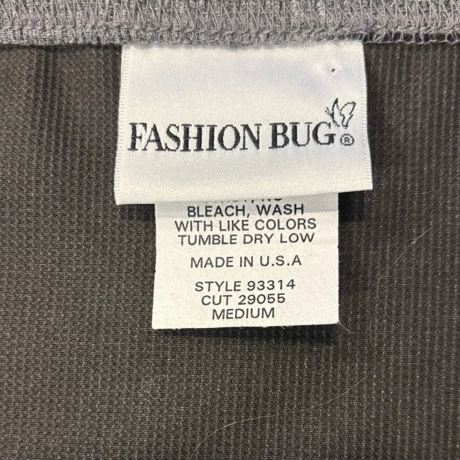 VTG Y2K Academia Gray A-Line Knit Mini Skirt Front Slit Minimalist 90s preppy, M - Image 2