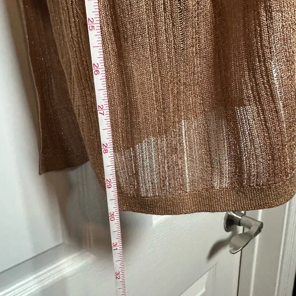 NWT White House Black Market Golden Sparkle Tank & Matching Cardigan 2 Piece - Image 10