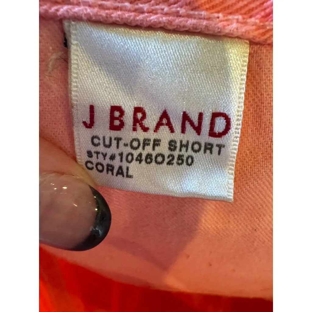 J Brand Shorts Women 26 Coral Distressed Cotton‎ Denim Cut Off Jean Shorts - Image 8