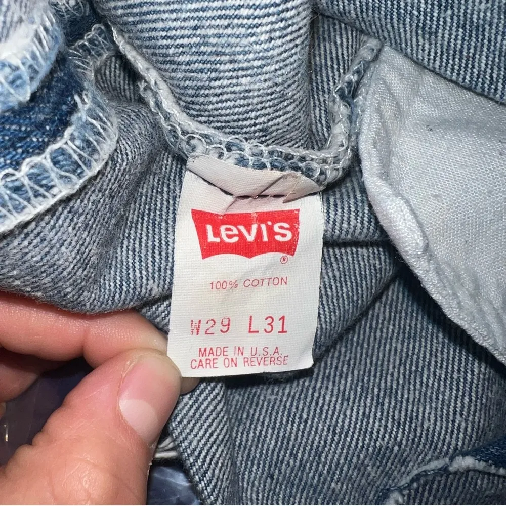 Vintage Levi’s 1993 M. Stewart “The Dance” Artwork Reworked Made in USA Skirt Blue Size 4 - Image 6