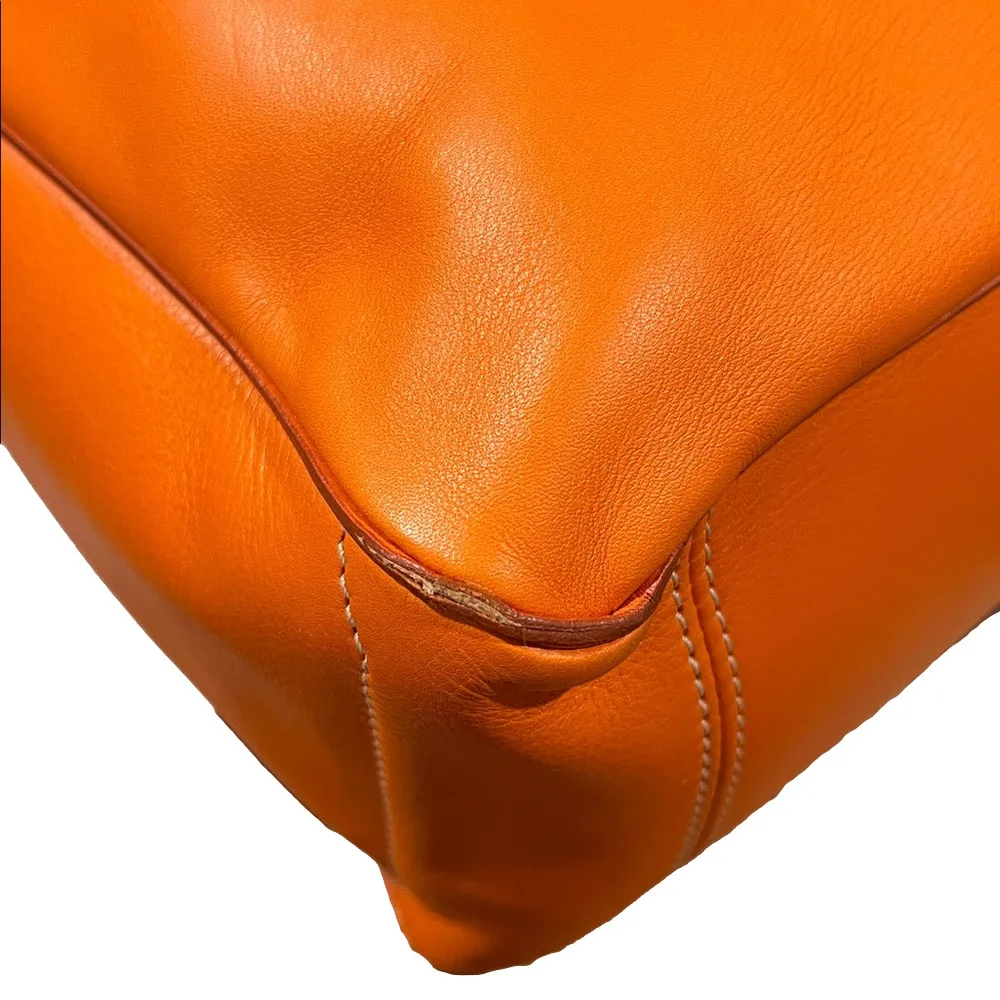 Celine Orange Tote Bag - Image 11