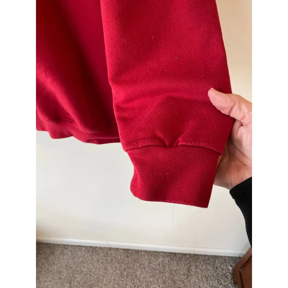 Northern Reflections Christmas Long Sleeve Crew Neck Sweatshirt Red Women's - Image 4