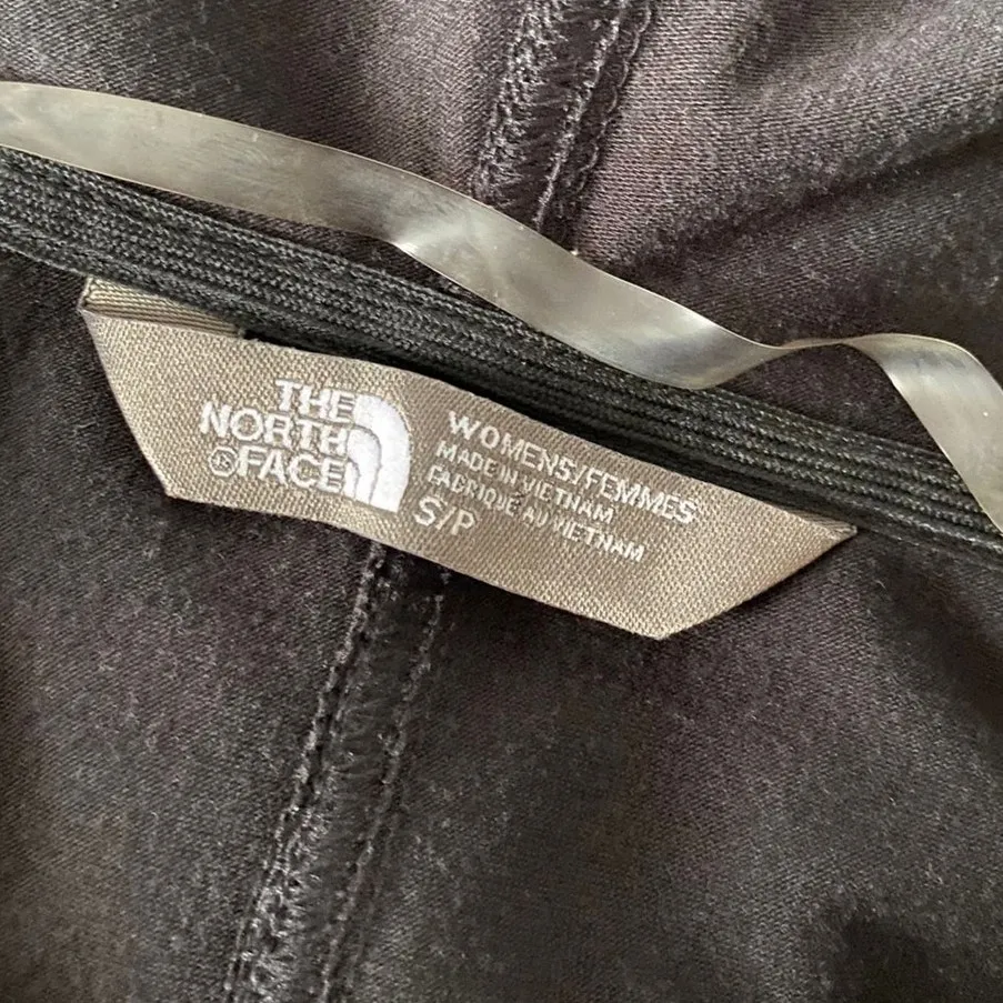 The North Face 3/4 Sleeve Black Hooded Dress Women's sz. S w/pocket - Image 3
