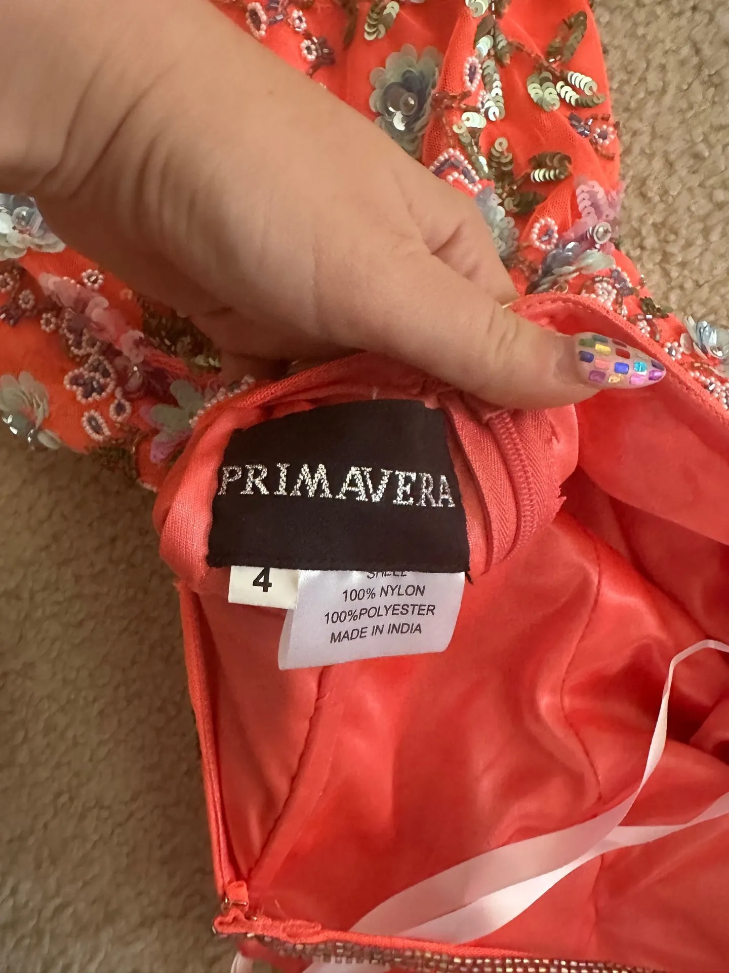 Primavera Couture Prom Dress Beaded - Image 4