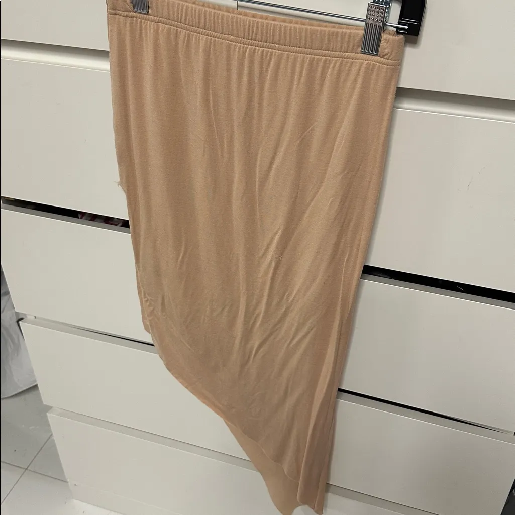 Hommage  Elegant Tan Women's Asymmetrical Skirt - Image 2
