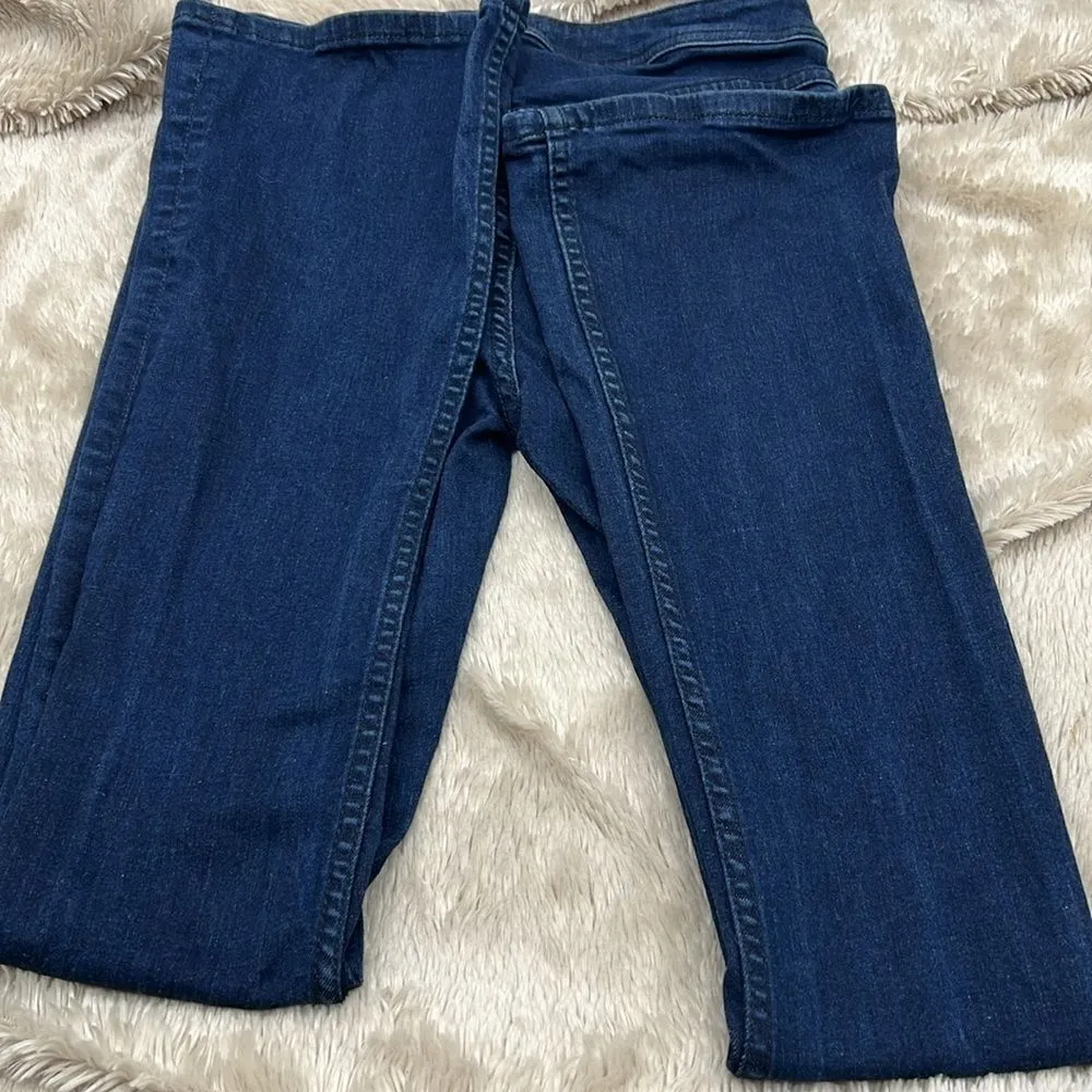 Free People button fly bootcut dark wash jeans 27 - Image 4