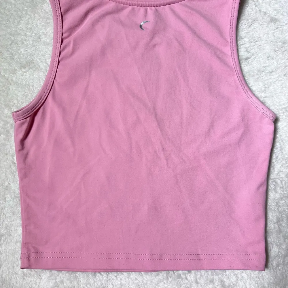 Zyia  Active Muted Pink High Neck Stronger Cropped Tank Top - Image 8
