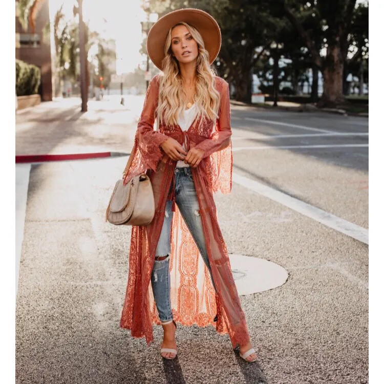 VICI French Lace Duster Kimono - Image 4