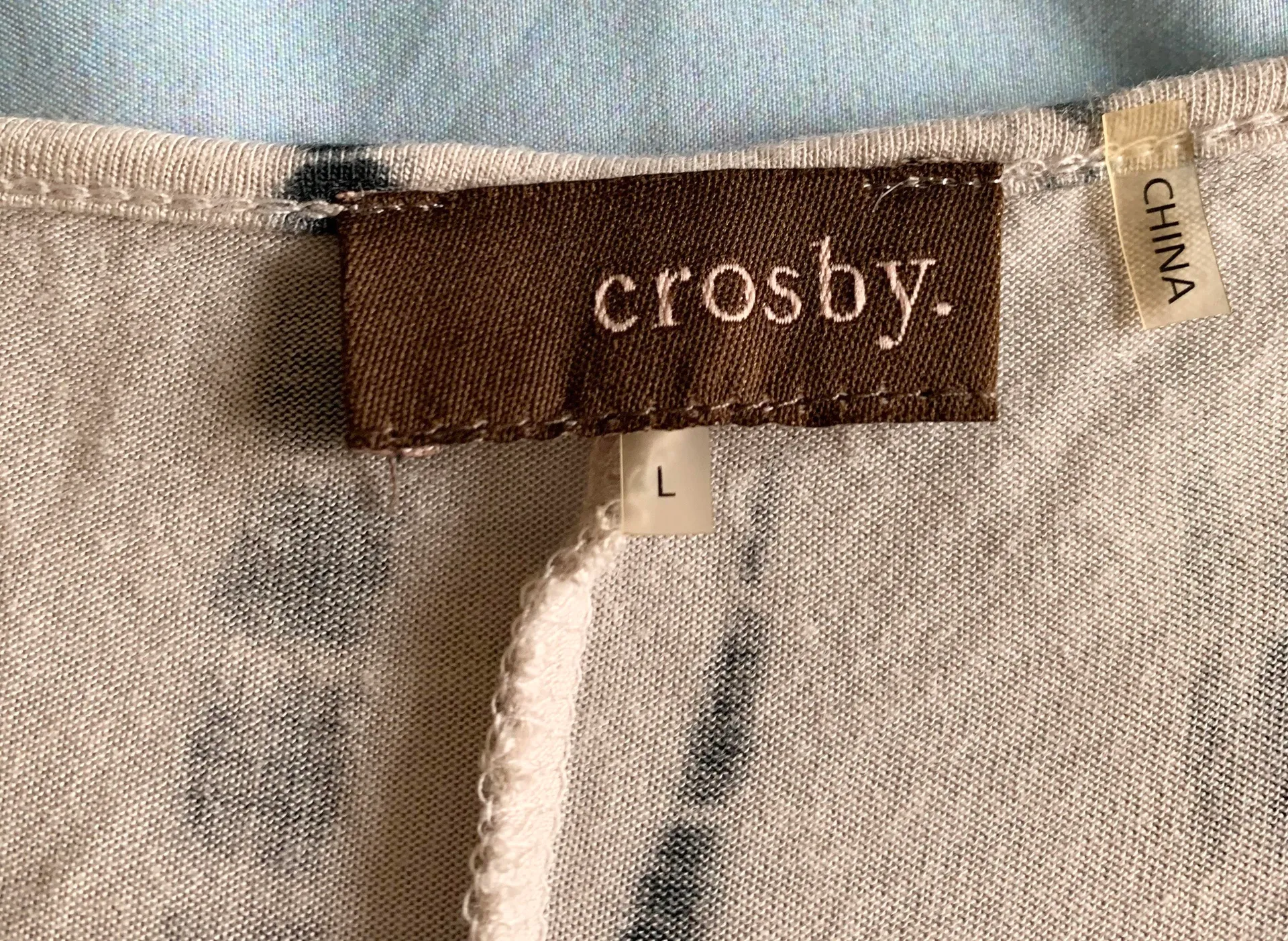 Crosby Tie Dye Cap Sleeve Tee Shirt Blue Size L - Image 7