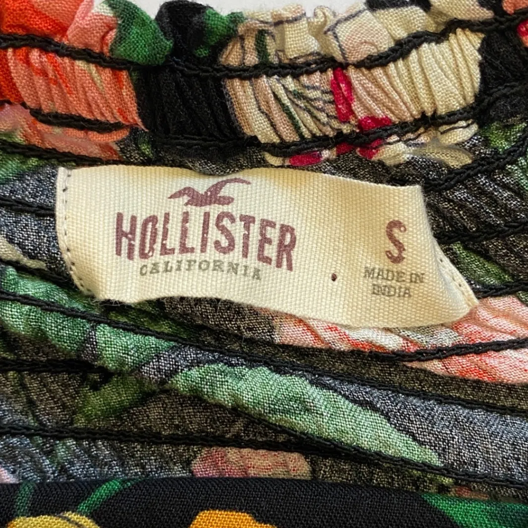 Hollister Strapless Black Vibrant Garden Floral High Low Tube dress S - NWT - Image 8