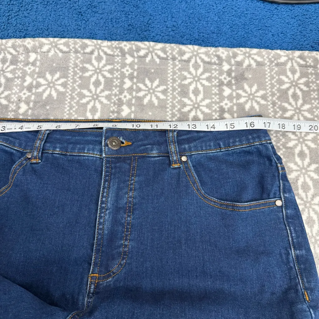 Universal Standard Flare Leg High Rise Jeans Blue Indigo Denim Size 14 - Image 9