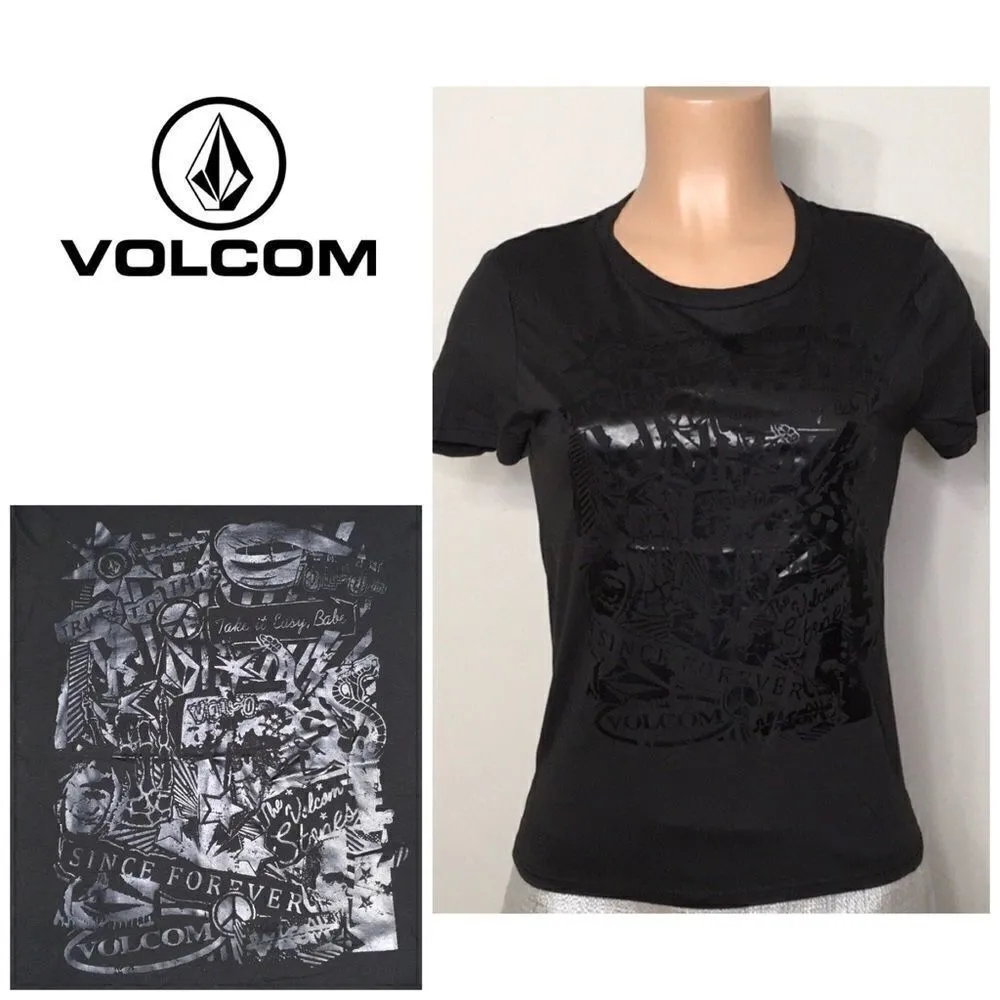 Volcom lips/comic/true to this black tee shirt. New - Image 2