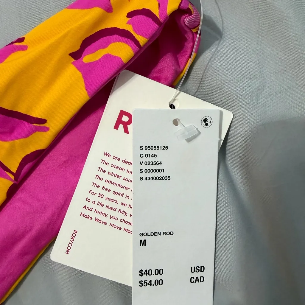 Roxy Pink and Gold Bikini Bottom - Image 2