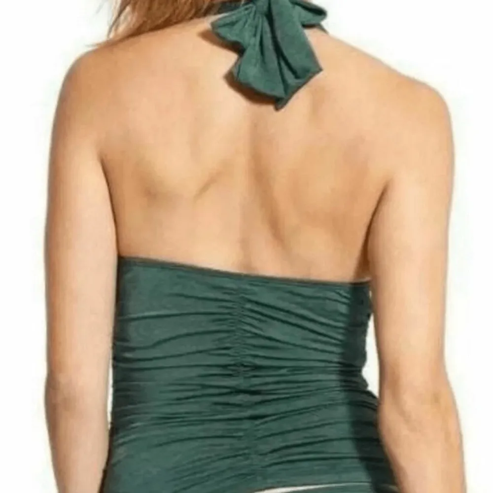 Athleta Green aqualuxe ruched opal tankini size XXS - Image 7