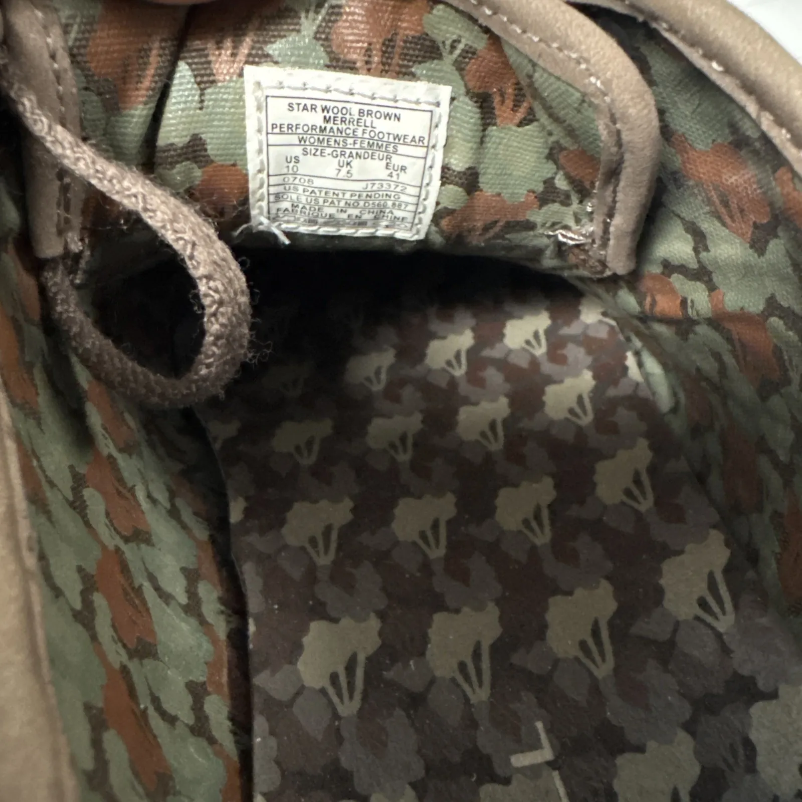 Merrell Star Wool Shoes‎ Womens 10 Brown Wool Lace Up Low Top Casual Sneakers - Image 4