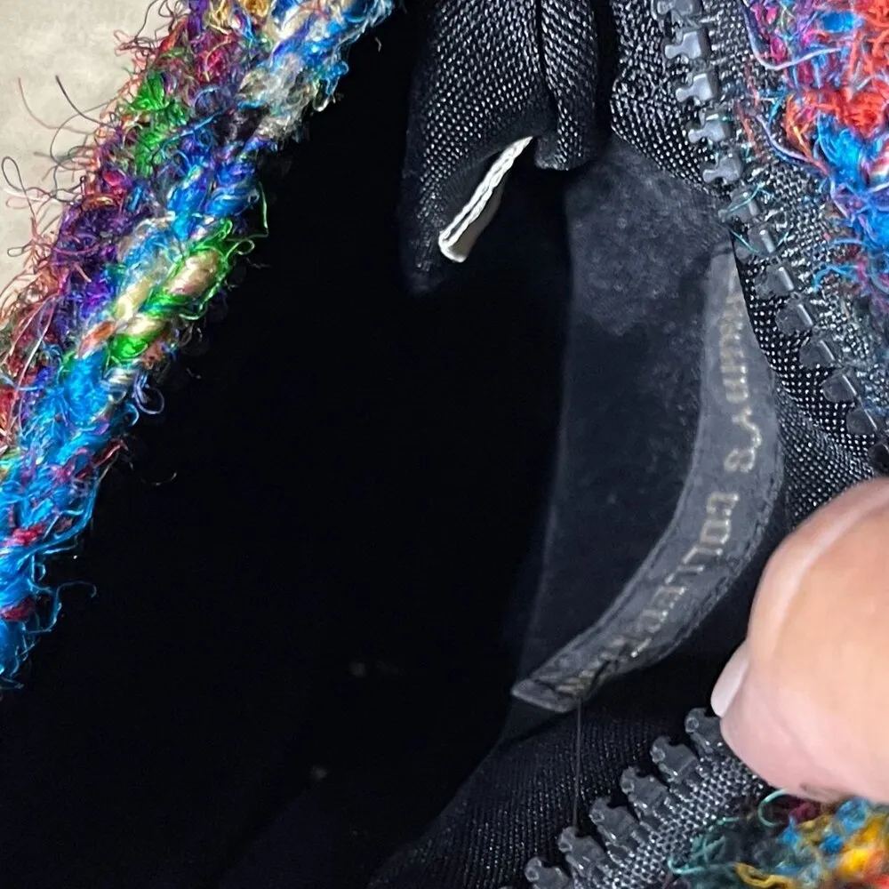 Lakhay's Collection Silk Crossbody Bag Purse Bright Colorful Boho Fun Green - Image 6