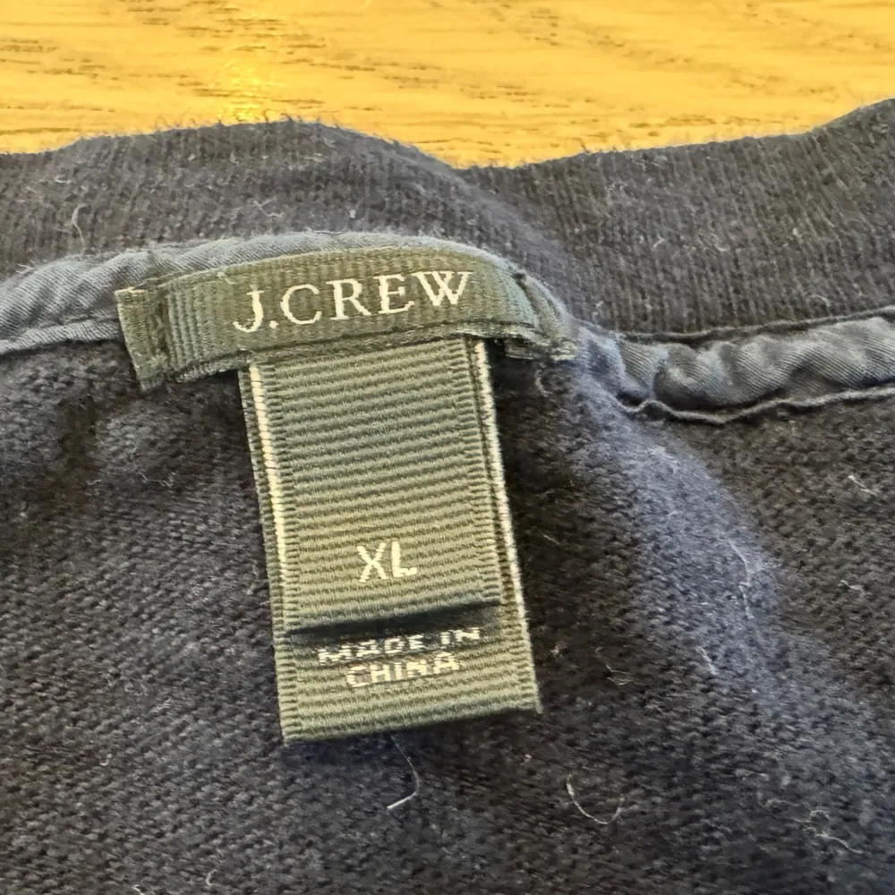 J crew lace overlay sweatshirt navy blue size XL - Image 2