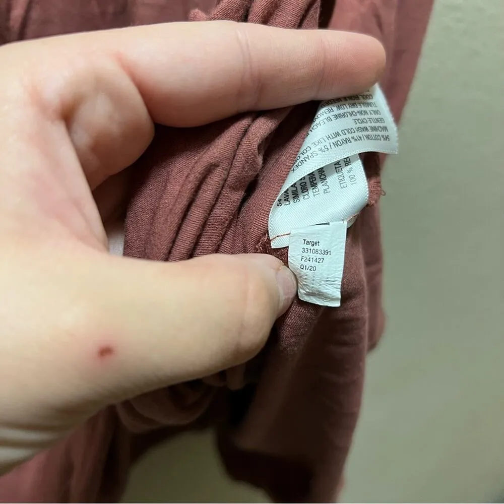 Wild Fable Mauve Pink Short Sleeve Bubble Shirt Dress Size M - Image 6