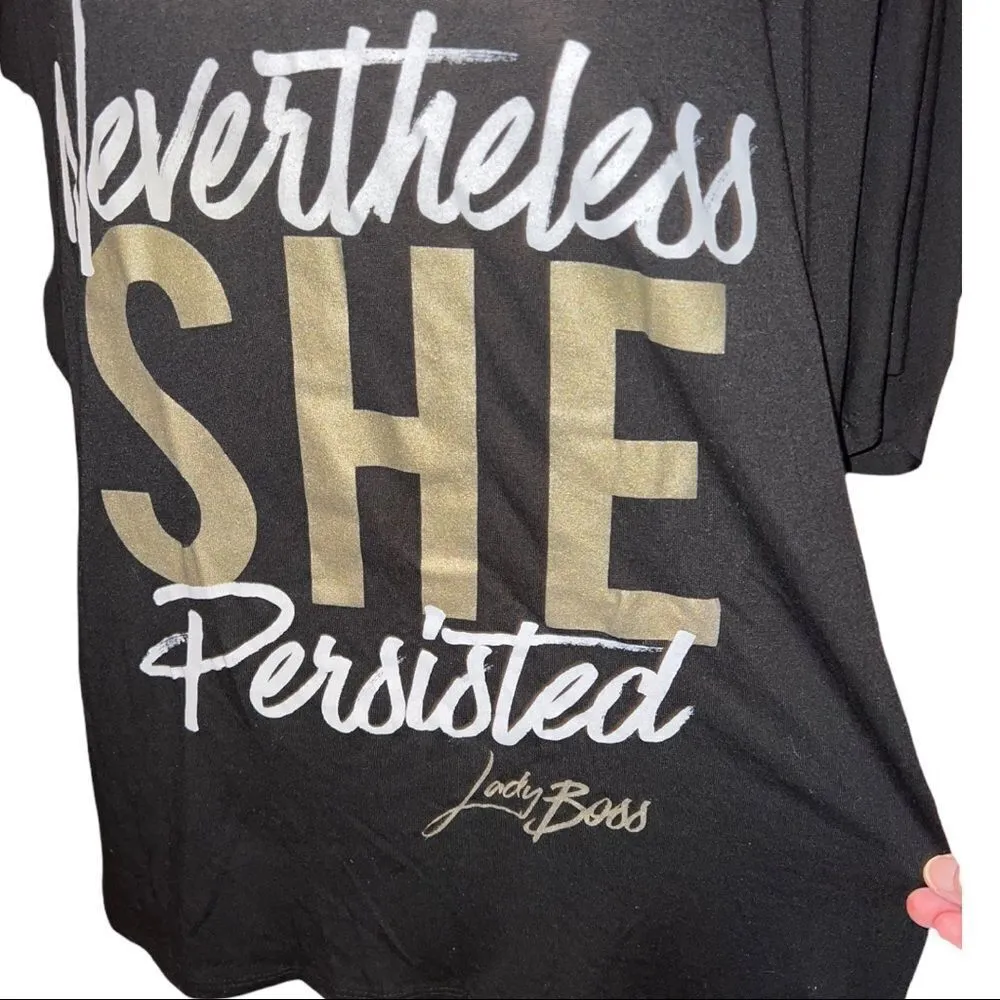 Lady boss black cute sayings top Black Size XXL - Image 2