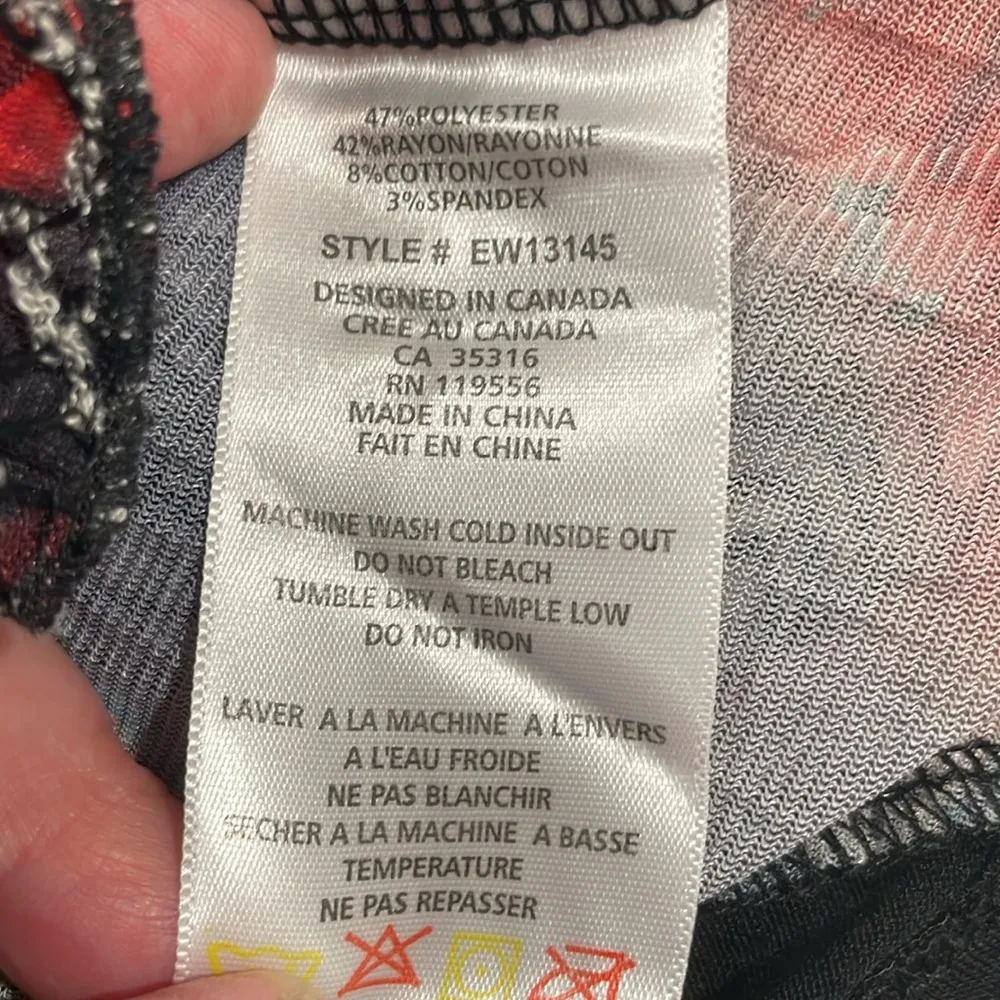 Cowlneck stretch lace mesh abstract color splash long sleeve black mini dress - Image 6