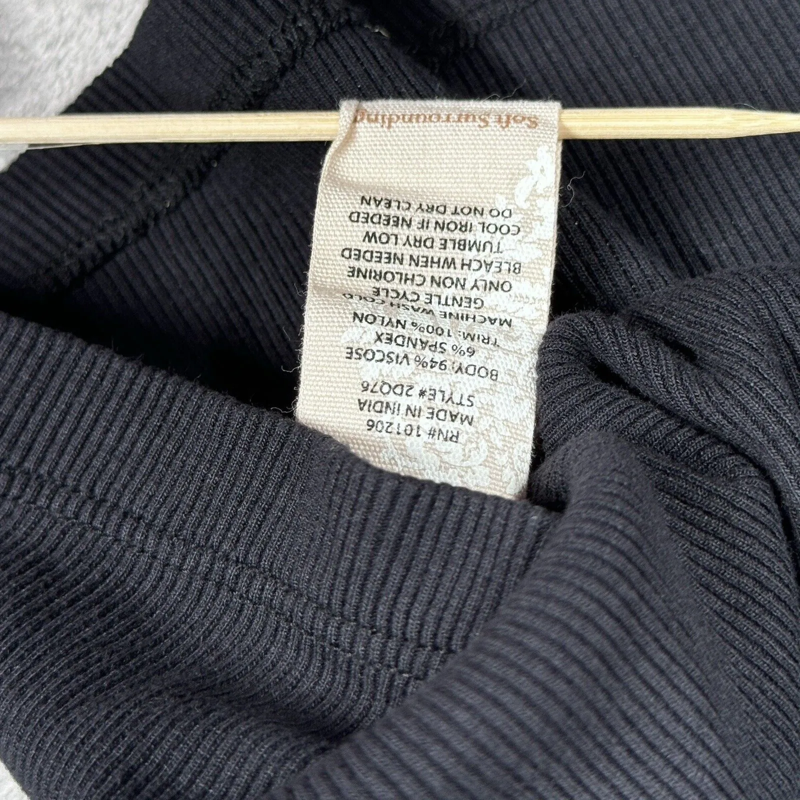 Soft Surroundings Shirt Womens‎ Large Black Sheer Ruffle Whimsy Goth Dark Fairy - Image 6