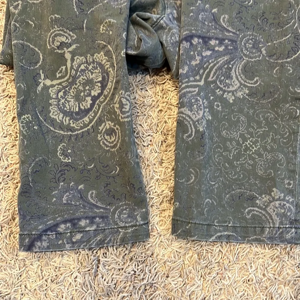 Anthro Pilcro and the Letterpress Fit/Hyphen Green Chino Paisley Pants Size 27 - Image 5