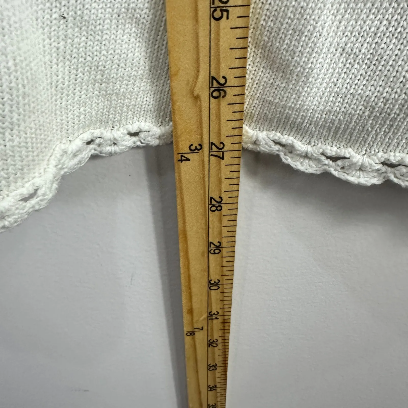 Talbots XLP White Crochet Knit Tank Cotton Coastal Quiet Luxury Minimalist - Image 5