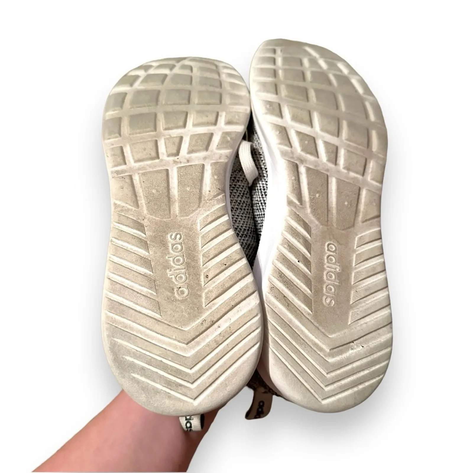 Adidas Women's Cloudfoam Pure Athletic White &‎ Gray Running Shoes Sz 10 - Image 8