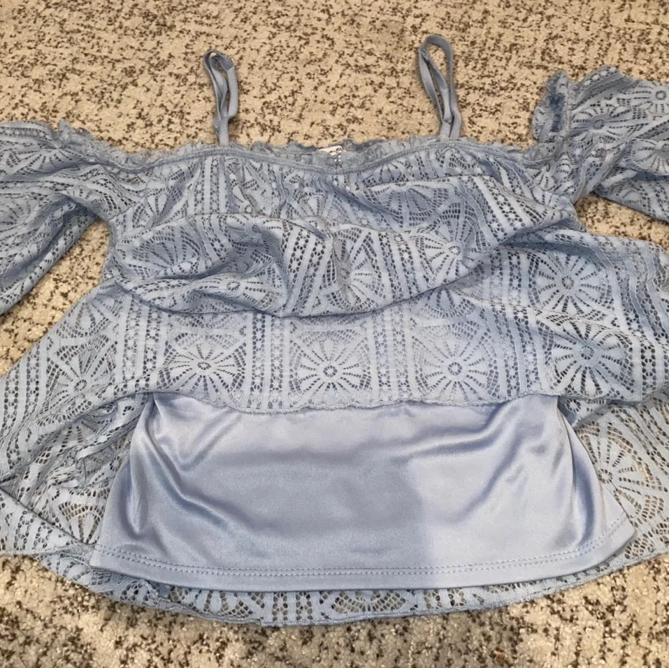 Love, Fire Off The Shoulder Shirt Top Lace - Image 5