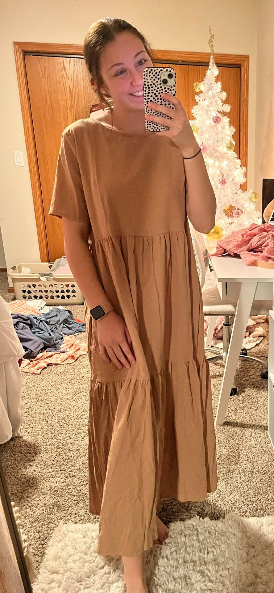 Emery Rose Tan Maxi Dress - Image 2