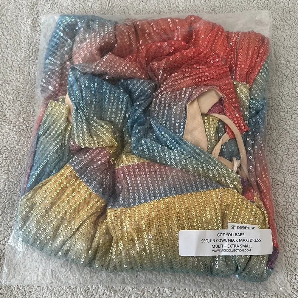 VICI  | Got You Babe Cowl Neck Sequin Maxi Dress - Image 4