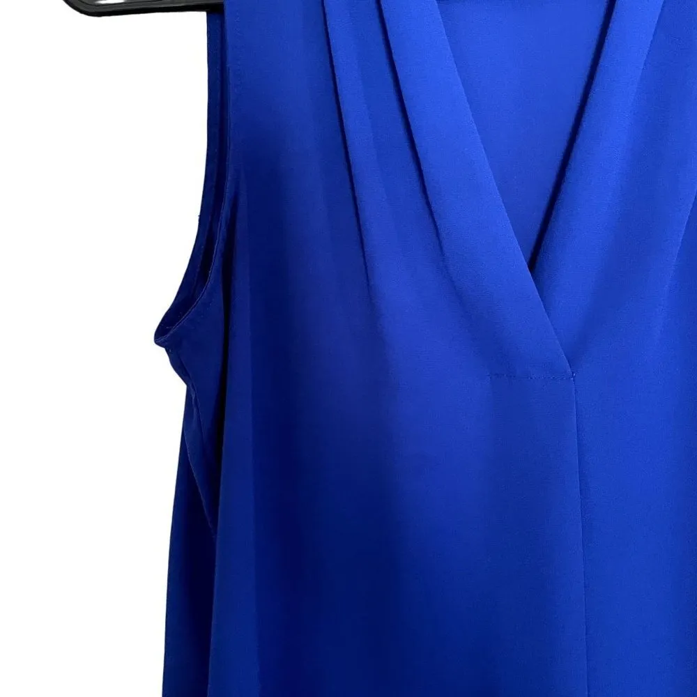 Vince Camuto royal blue sleeveless business casual summer top v-neck - Image 3