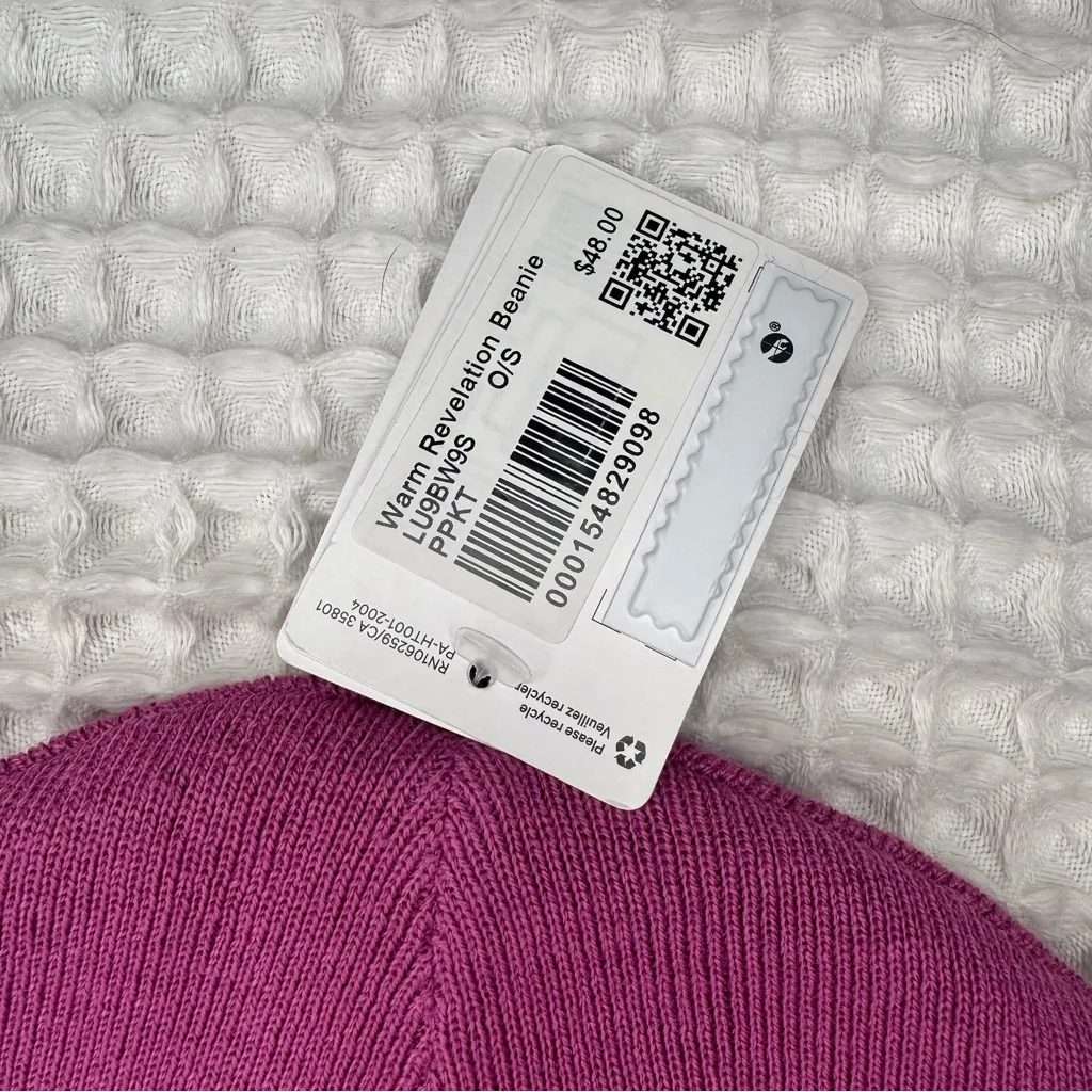 Lululemon Warm Revelation Beanie Winter Hat  Pow Pink Tone NWT - Image 4