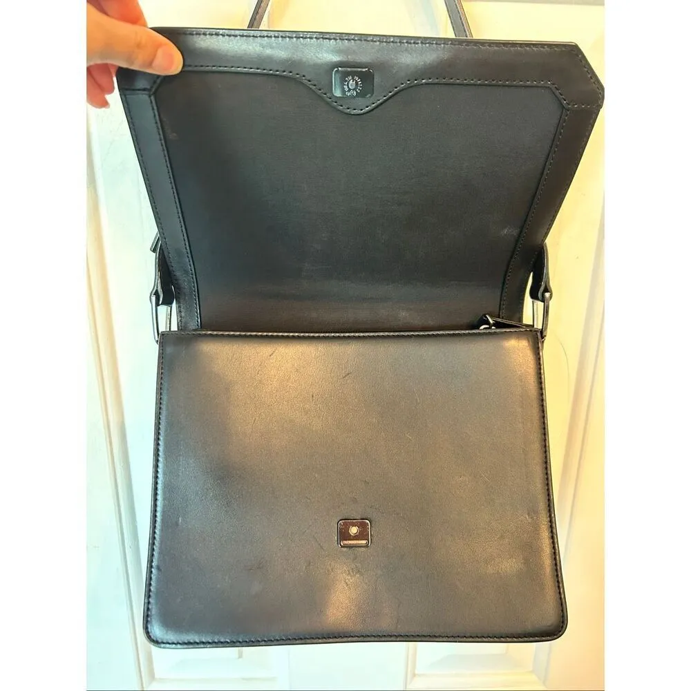 Ecco  black leather bag shoulder bag class stylish - Image 3