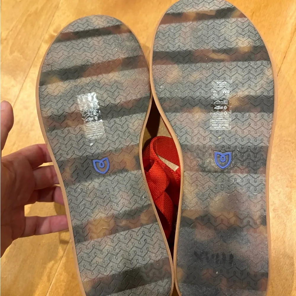 Rothy's Rothy’s ankle strap platform sandals red 9 new - Image 5