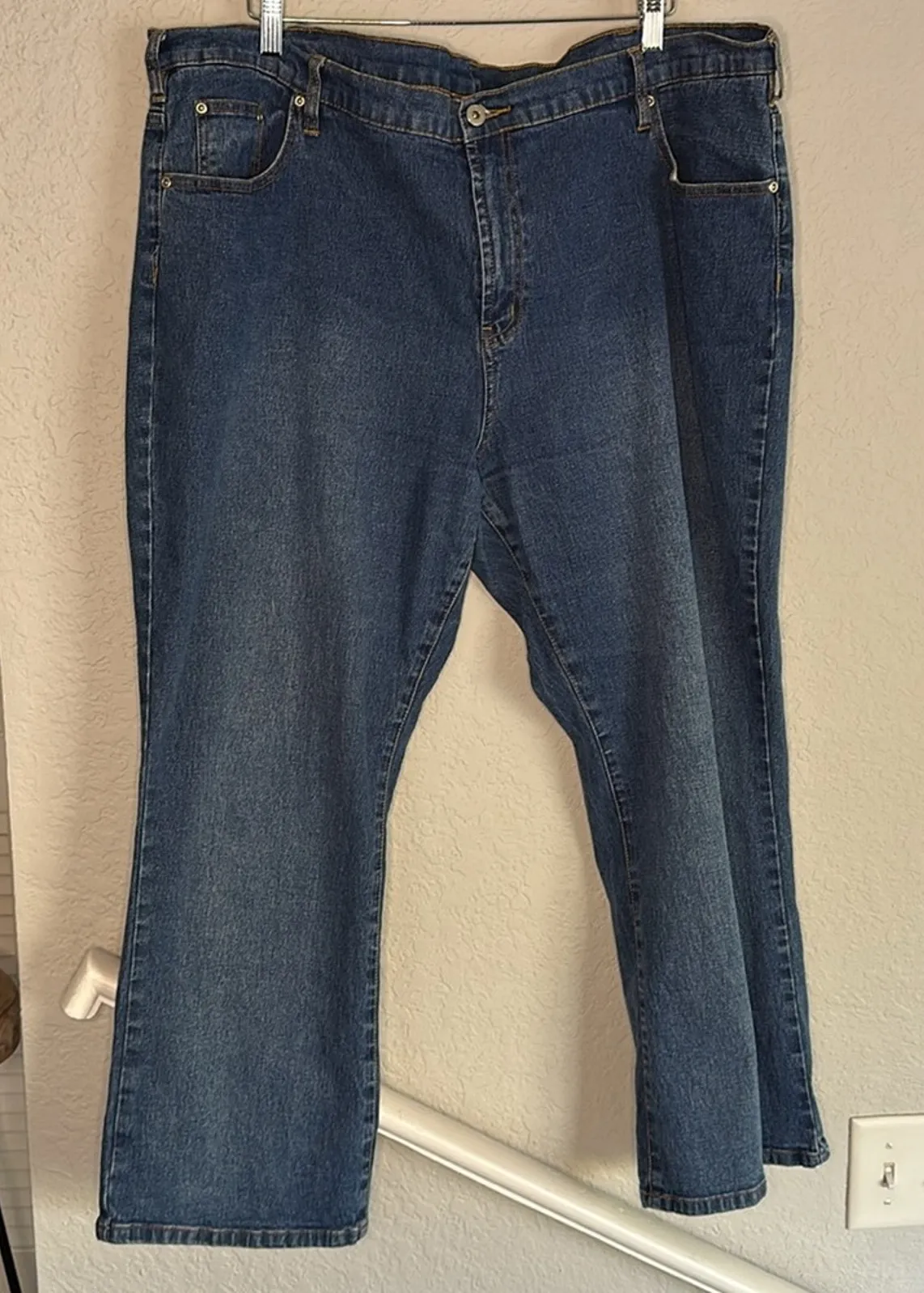 Diane Gilman DG2 Embellished Leather Pocket Denim Jeans Size 24WP Western Plus - Image 1
